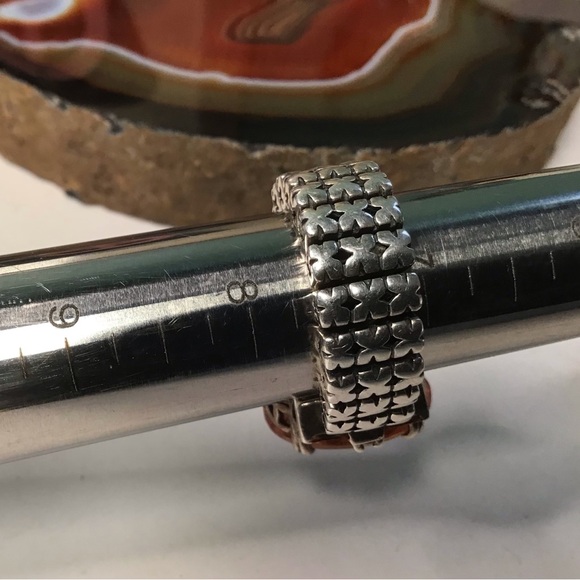 Sterling Silpada Mandarin Garnet Stretch Ring - Picture 3 of 9